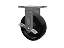 SSER6X2HRTTBK Pemco Stainless Steel 6 in Plate Caster