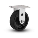 Value Stainless 6"x2" High-Temp Nylon Roller Bearing Rigid Caster with 4"x4.5" Plate