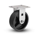 Value Stainless 6"x2" Polypropylene HD Precision Ball Bearing Rigid Caster with 4"x4.5" Plate