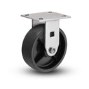 Value Stainless 6"x2" Polypropylene HD Delrin Bearing Rigid Caster with 4"x4.5" Plate