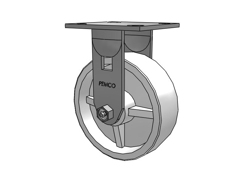 SSER6X2RETN Pemco Stainless Steel 6 in Plate Caster