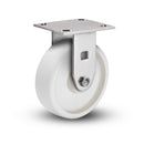 Value Stainless 6"x2" RETORT Roller Bearing Rigid Caster with 4"x4.5" Plate