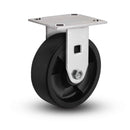 Value Stainless 8"x2" High-Temp Nylon Precision Ball Bearing Rigid Caster with 4"x4.5" Plate