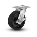 Value Stainless 4"x2" High-Temp Nylon Precision Ball Bearing Side-Lock Caster with 4"x4.5" Plate