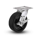 Value Stainless 4"x2" High-Temp Nylon Roller Bearing Side-Lock Caster with 4"x4.5" Plate