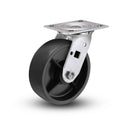 Value Stainless 4"x2" Polypropylene HD Roller Bearing Caster with 4"x4.5" Plate