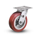 Value Stainless 4"x2" Thermo-Urethane Delrin Bearing Caster with 4"x4.5" Plate