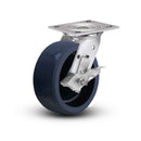 Value Stainless 5"x2" Solid Polyurethane K Precision Ball Bearing Side-Lock Caster with 4"x4.5" Plate