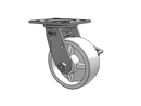 SSES5X2RETNTBK Pemco Stainless Steel 5 in Plate Caster