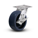 Value Stainless 6"x2" Solid Polyurethane K Precision Ball Bearing Side-Lock Caster with 4"x4.5" Plate