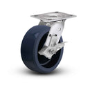 Value Stainless 6"x2" Solid Polyurethane K Delrin Bearing Side-Lock Caster with 4"x4.5" Plate