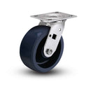 Value Stainless 6"x2" Solid Polyurethane K Precision Ball Bearing Caster with 4"x4.5" Plate