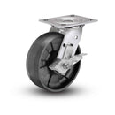 Value Stainless 6"x2" Max Nylon Precision Ball Bearing Side-Lock Caster with 4"x4.5" Plate