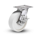 Value Stainless 6"x2" RETORT Roller Bearing Side-Lock Caster with 4"x4.5" Plate