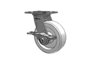 SSES6X2WNYCAMS Pemco Stainless Steel 6 in Plate Caster