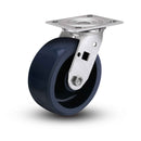 Value Stainless 8"x2" Solid Polyurethane K Precision Ball Bearing Caster with 4"x4.5" Plate