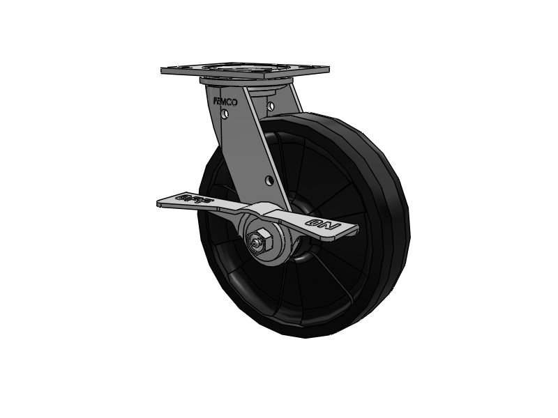 SSES8X2MAXCAML Pemco Stainless Steel 8 in Plate Caster