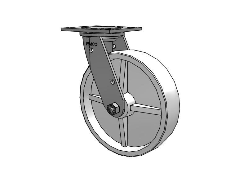 SSES8X2RETN Pemco Stainless Steel 8 in Plate Caster