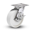 Value Stainless 8"x2" RETORT Roller Bearing Side-Lock Caster with 4"x4.5" Plate