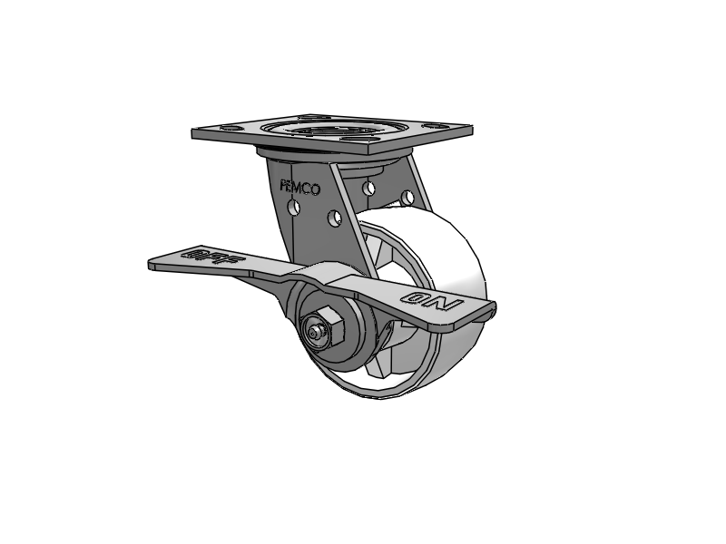 SSESRS4X2RETCAML Pemco Stainless Steel 4 in Plate Caster
