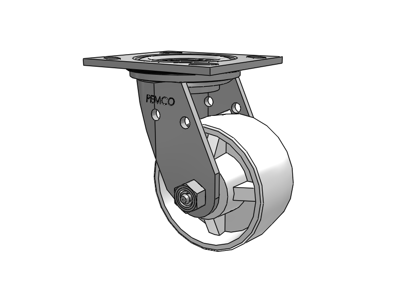 SSESRS4X2RET Pemco Stainless Steel 4 in Plate Caster