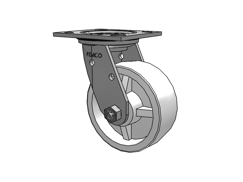 SSESRS5X2RET Pemco Stainless Steel 5 in Plate Caster
