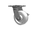 SSESRS5X2WNYBTBK Pemco Stainless Steel 5 in Plate Caster