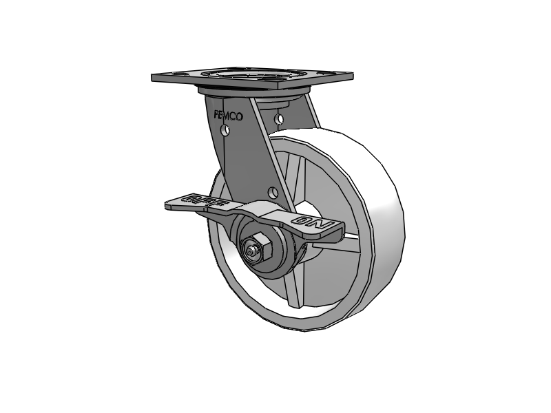 SSESRS6X2RETCAMS Pemco Stainless Steel 6 in Plate Caster
