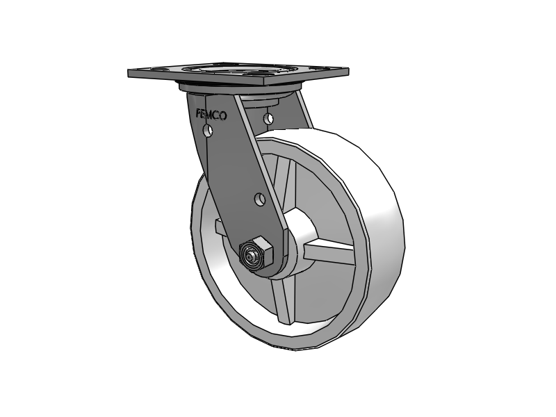 SSESRS6X2RETN Pemco Stainless Steel 6 in Plate Caster