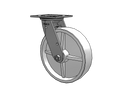 SSESRS8X2RETNTBK Pemco Stainless Steel 8 in Plate Caster