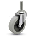 Main view of a Shepherd Casters 3" x 0.8125" wide wheel Swivel caster with 3/8"-16 x 1-1/2" stud, without a brake, Thermoplastic Rubber wheel and 110 lb. capacity part