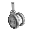 Genesis TW 65mm MonoTech Wheel Caster with 7/16"x1-7/16" Grip Ring