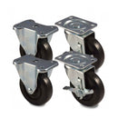 Main view of a Faultless Casters 3" x 1.25" wide wheels Kits caster with 2-5/8" x 3-3/4" top plate, with a side locking brake, Polypropylene wheel and 1080 lb. total capacity part